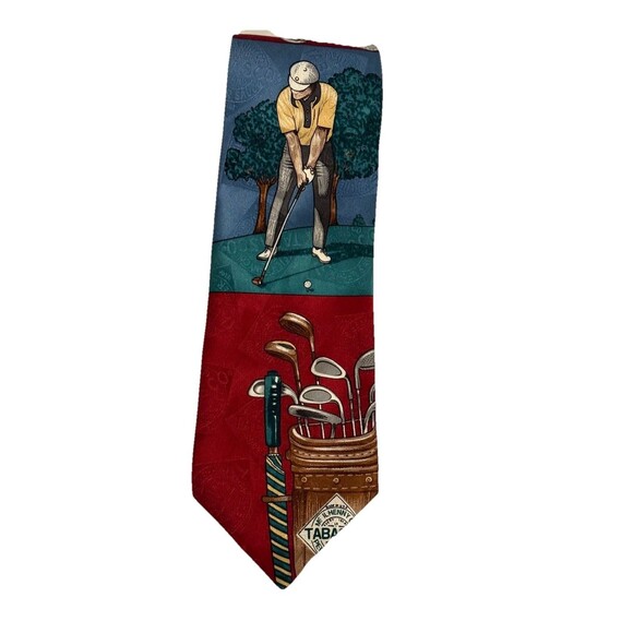 Tobasco Other - Tabasco Men's Necktie Golfer / Golf Balls Silk USA Tie